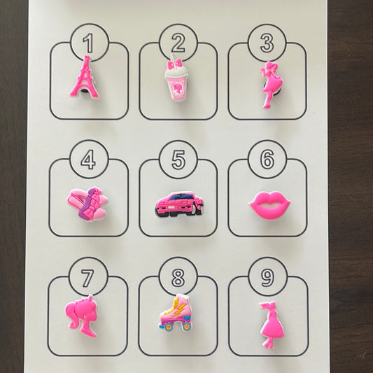 Hot Pink Shoe Charms 1